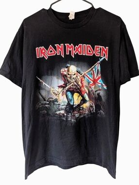 Iron Maiden heavy metal rock band black tshirt